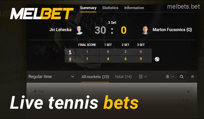 Place live bets on Melbet pot matches